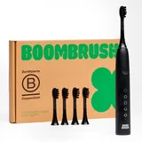 BOOM BRUSH Elektrische Zahnbürste schwarz + Aufsteckbürsten 5 St.