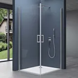 SoGood doporro Eck-Duschkabine Eckdusche 85x85x195cm Duschabtrennung ESG-Sicherheitsglas Klarglas inkl. beidseitiger