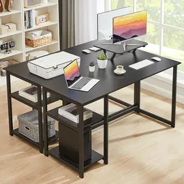 luxuskollektion Schreibtisch 120cm Schwarz Monitorständer Home Office