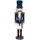 Dekohelden24 Wunderschöner Nussknacker Soldat in Blau metallic ca. 50 cm