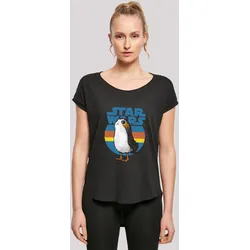 T-Shirt F4NT4STIC "'Star Wars Last Jedi Porg'", Damen, Gr. S, schwarz, Obermaterial: 100% Baumwolle, casual, regular fit, Rundhals, Kurzarm ohne Bündchen, Shirts, Print