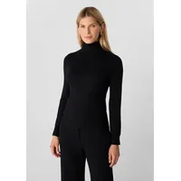 Comma, Longpullover Rollkragenpullover Schwarz 36