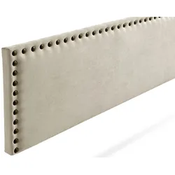 Gepolstertes Kopfteil MODENA Aqualine 115x55x8 cm - Getoastetes Beige - Moonia