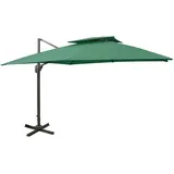 vidaXL Ampelschirm mit Lüftung 300 x 300 cm grün