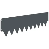 vidaXL Raseneinfassung 10 pcs Metall  grau