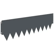 vidaXL Raseneinfassung 10 pcs Metall  grau