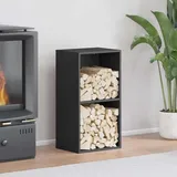 vidaXL Brennholzregal Stahl 40 x 30 x 75 cm Schwarz