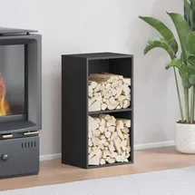 vidaXL Brennholzregal Stahl 40 x 30 x 75 cm Schwarz