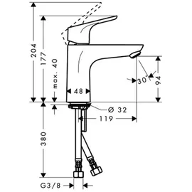 Hansgrohe Focus 100 LowFlow Einhandmischer (31513000)