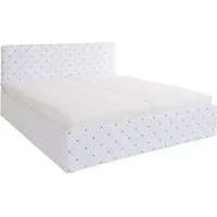 Westfalia Schlafkomfort Polsterbett, weiß, B:190cm L:212cm, Bezug Bett: Microfaser