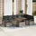 vidaXL Garten-Sofa-Set 9-tlg. Grau
