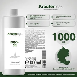 kräutermax – naturheilmittel seit 1890 Kräutermax Duschgel Aloevera plus Nachfüllung 1000 ml