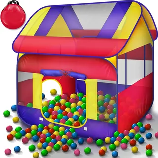 KIDUKU® Bällebad XXL + 300 Bälle + Tasche Spielhaus Babyzelt Spielzelt Kinderzelt ideal für dinnen und draußen