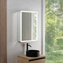 rivea Dia Spiegelschrank B: 60 cm mit 2 Türen, mit umlaufender Beleuchtung, für die Schweiz, BR0544MI+BN0476MI,