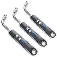 Brandson USB Lichtbogen Stabfeuerzeug 3er-Set Grau