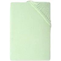 Carpe Sonno Teddy-Plüsch-Spannbettlaken, Grün, Uni, Rechteckig, 180x200 cm, Oeko-Tex®