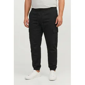 Jack & Jones PlusSize JPSTKANE DYLAN CUFFED CARGO RET PLS Cargohose Schwarz 6XL