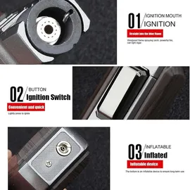 CHENRI Jetflamme Winddicht Sturmfeuerzeug