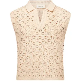 Cartoon Strukturshirt mit V-Ausschnitt in pearled ivory, | Gr.: 36
