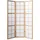 Homestyle4u Paravent Raumteiler 3 teilig Holz Natur Reispapier Weiß Höhe 175 cm - Paravents, Paravents
