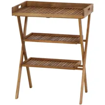 Siena Garden Caruna Tablett Tisch 45 x 70 x 91 cm braun klappbar