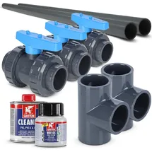 Paradies Pool Bypass Set 2 grau 50 mm