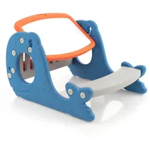Costway Aktivitätstisch Kinderstaffelei Set mit Whiteboard blau (310700)