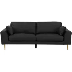 3-Sitzer Sofa Leder schwarz TORGET