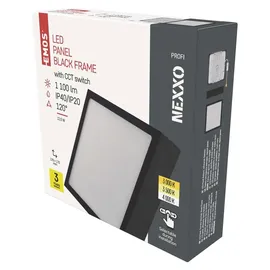 EMOS LED Panel 12,5 W quadratisch 1100 lm Schwarz