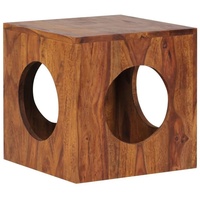 KADIMA DESIGN Beistelltisch »Sheesham 35x35 Cube Wood Wohnzimmer Tisch Regal«