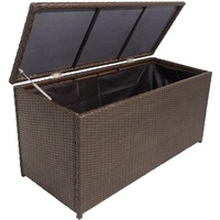 Auflagenbox Aufbewahrungsbox Kissenbox Box in braun 120 cm breit