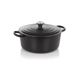 Le Creuset Signature Bräter 20 cm rund schwarz glänzend