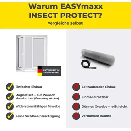 EasyMaxx Insektenschutzgitter 130 x 150 cm Schwarz