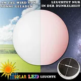 @tec Ø30cm LED Solarlampe Solarleuchte IP54 mit Farbwechsel, Lichtsensor, Erdspieß