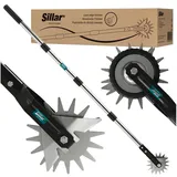 Sillar Rasenkantenstecher – mit Rollenführung Edelstahl Rasenkantenschneider verstellbar 100–170 cm