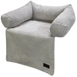 Designed by Lotte Hundekissen Ribbed 50 x 45 cm grau