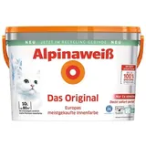 Alpina Wandfarbe Weiß Das Original Spritzfrei matt 10 L konservierungsmittelfrei