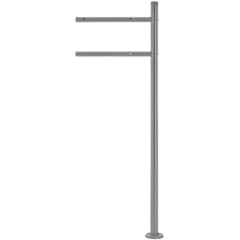 ML-Design Standbriefkasten Grau inkl. Zeitungsfach