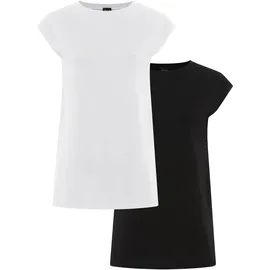 LAURA SCOTT Longshirt in schwarz+weiß | Gr.: 44/46,