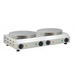 Elektrische Crêpe-Pfannkuchenpfanne - AMITEK CR35DE - 400 V - Durchmesser Ø 350+350