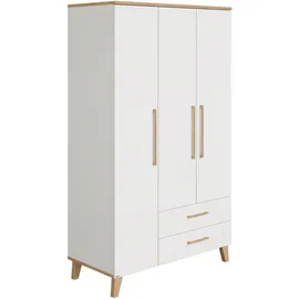 Paidi Kleiderschrank Oscar 123,5 x 206 x 55,9 cm Weiß