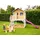 Axi Marc Spielhaus Braun - Weiß mit Lila Rutsche 212 x 432 x 293 cm