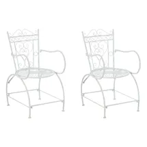CLP Sheela Gartenstuhl 48 x 48 x 88 cm weiß 2 St.