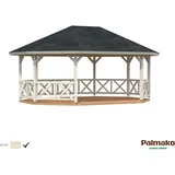 Palmako Holz-Pavillon Betty klar tauchgrundiert BxT: 615 cm x 465 cm