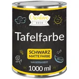 Creative Deco Wandfarbe Schwarz matt 1 l