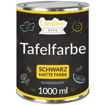 Creative Deco Wandfarbe Schwarz matt 1 l