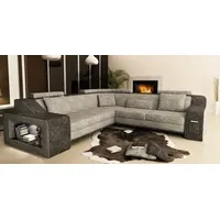 Ecksofa Leder Textil Sofa Couch Polster Wohnlandschaft L Garnitur Sitz Isching A