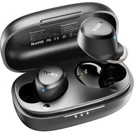 TOZO A1 Mini Bluetooth Kopfhörer Integriertes Mikrofon Immersive Premium-Sound-Kopfhörer (kompatibel für kleine Ohren), Schwarz
