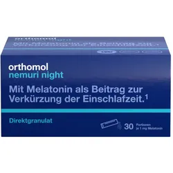 Orthomol Nemuri night Direktgranulat - Zur Verkürzung der Einschlafzeit - mit Melatonin und Hopfen-Extrakt 30 St