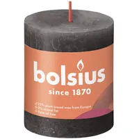 Bolsius Rustik Stumpenkerze 8 x 6.8 cm stürmisches grau